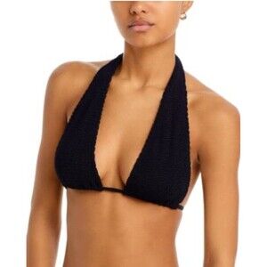 Bond-Eye Swim Jean Triangle Bikini Top Women's Black One Size
